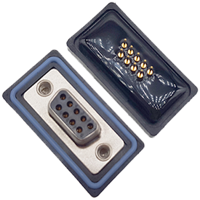 D-SUB-9P母頭180度插板式防水車針4.0mm(Z)卯釘 卯後殼 D-SUB-9P母頭180度插板式防水車針4.0mm(Z)卯釘 卯後殼