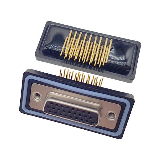 D-SUB-26P母頭90度高密度防水車(chē)針連接器 D-SUB-26P母頭90度高密度防水車(chē)針連接器