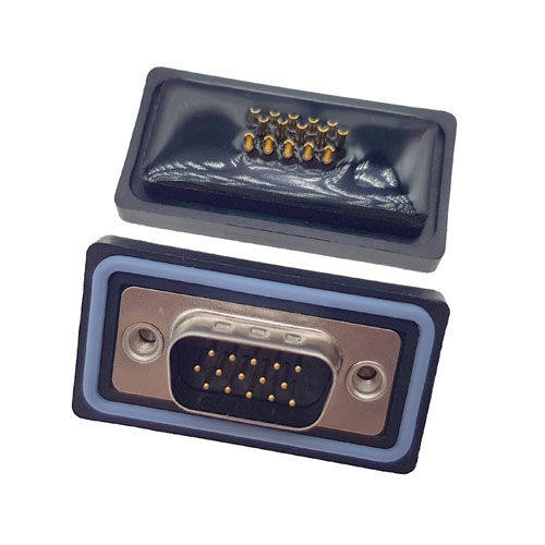 D-SUB-15P公頭焊線式高密度防水車針連接器 D-SUB-15P公頭焊線式高密度防水車針連接器