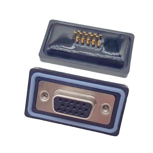 D-SUB-15P母頭焊線式高密度防水車(chē)針連接器 D-SUB-15P母頭焊線式高密度防水車(chē)針連接器