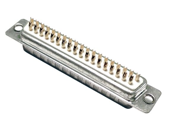 DB 37P 公頭 傳統焊線式 車針 白膠連接器 DB 37P 公頭 傳統焊線式 車針 白膠連接器