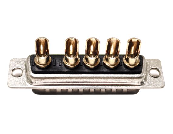 大電流 5W5 公頭 焊線式 光孔 黑膠連接器 大電流 5W5 公頭 焊線式 光孔 黑膠連接器