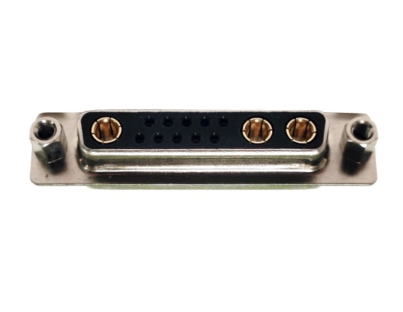 大電流 13W3 母頭 直插板 前鉚螺母 黑膠連接器 大電流 13W3 母頭 直插板 前鉚螺母 黑膠連接器